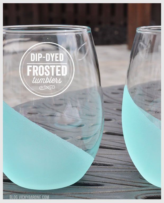 Dip Dyed Frosted Tumblers.