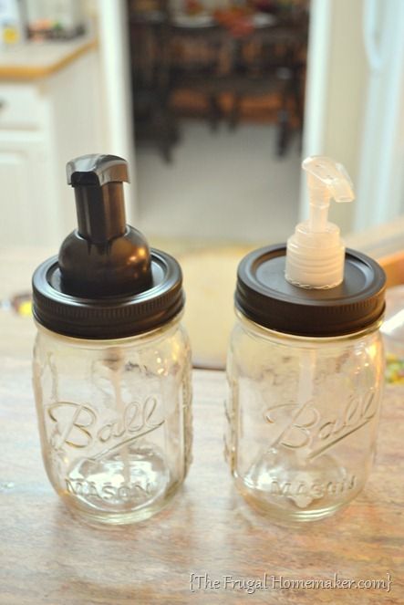 DIY Mason jar soap dispense
