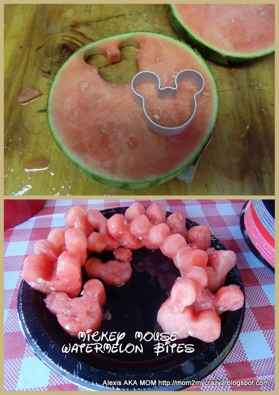 Minnie Mouse Watermelon – so sweet! Different shapes for different occasions- stars for the