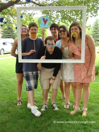 Photo booth at grad party –