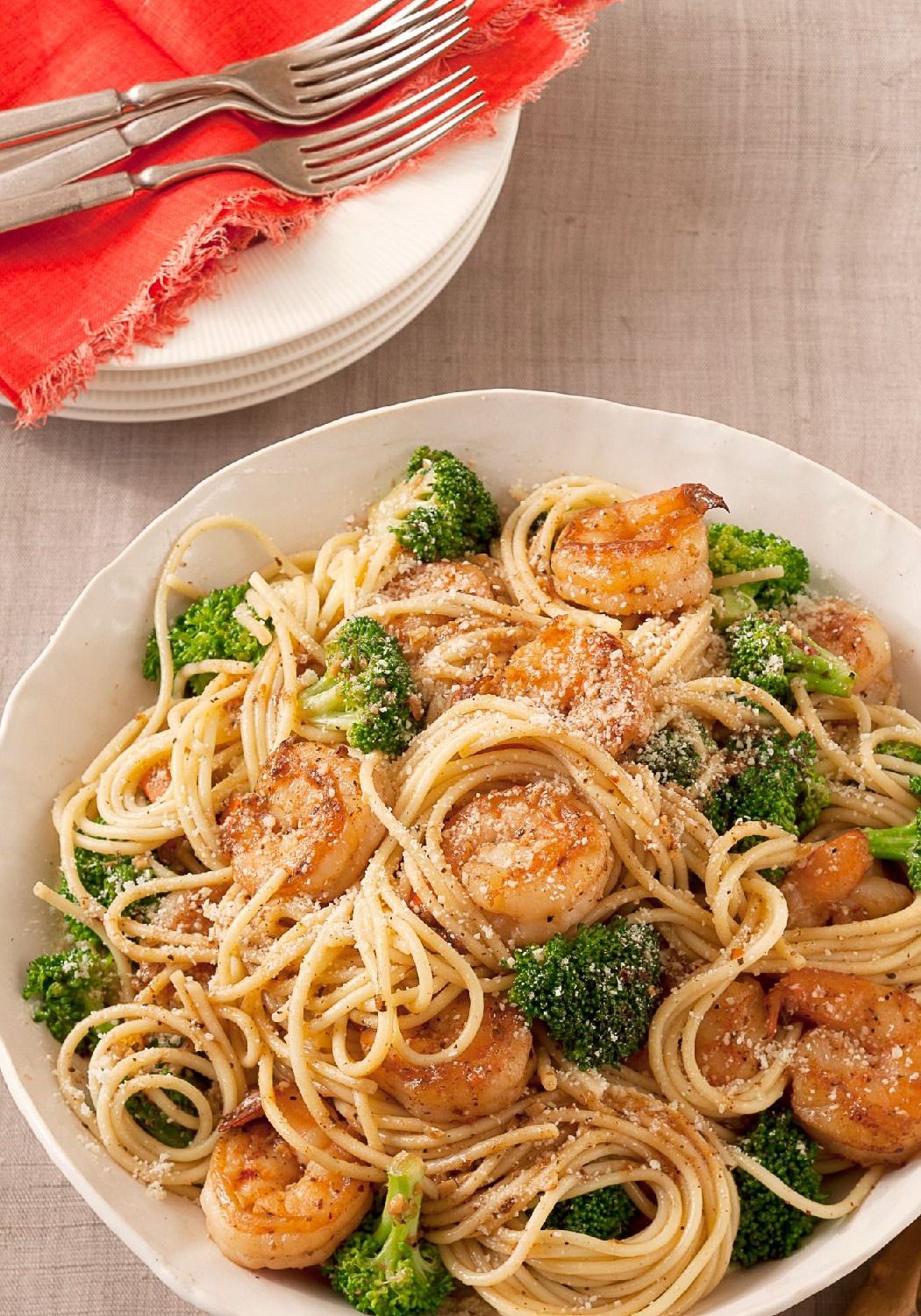 Spaghetti with Garlic-Shrim