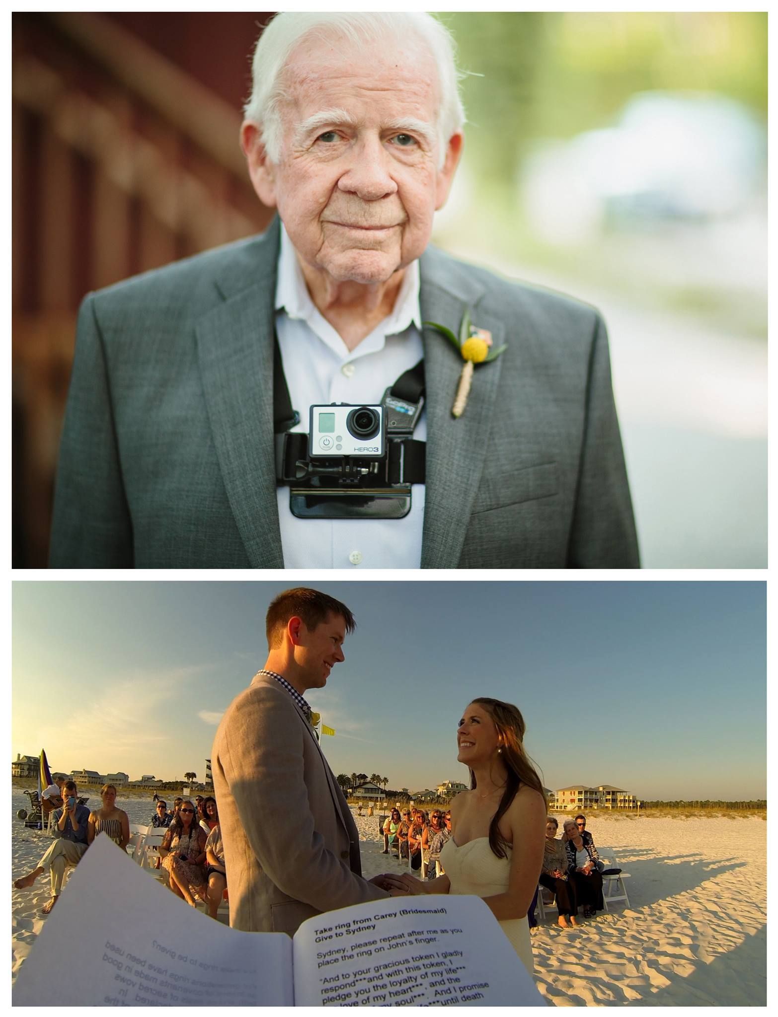 This officiant wore a GoPro