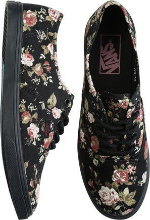 VANS AUTHENTIC LO PRO SHOE i dont know what it is about shoes with floral print on em i just like