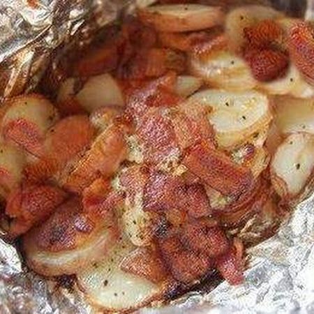Bacon Onion Foil Packet Potatoes