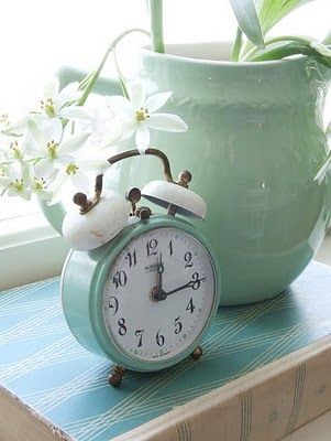 Jade retro clocks. You never realize how time flys until you have children…  #jade #ghdpastels