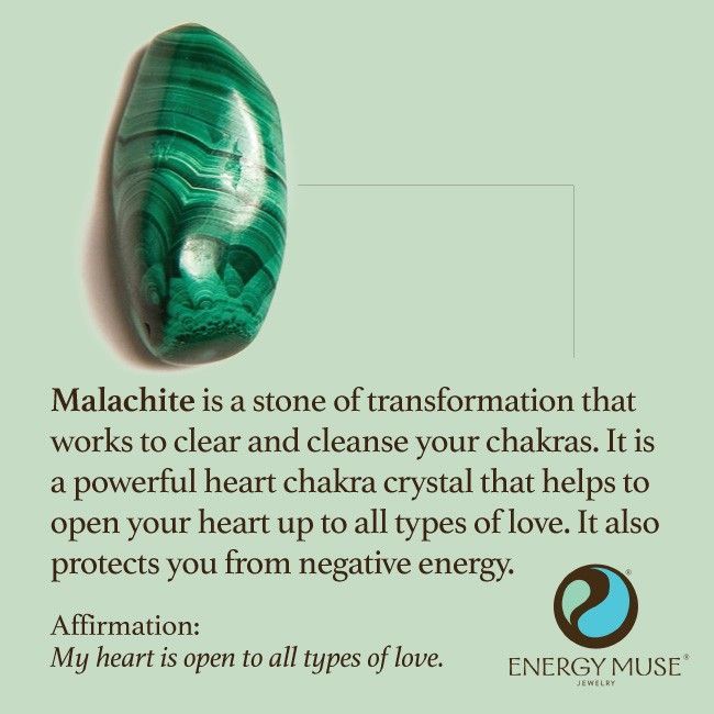 Malachite is a stone of tra