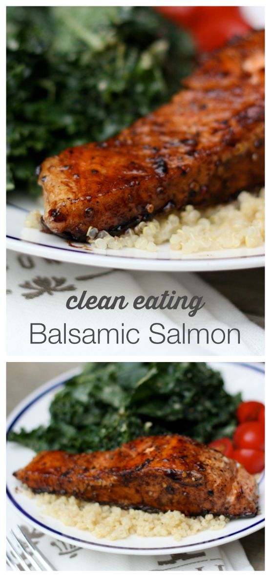 One of my favorite salmon recipes = Clean Eating Balsamic