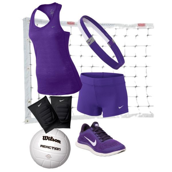 Purple NIKE volleyball outf