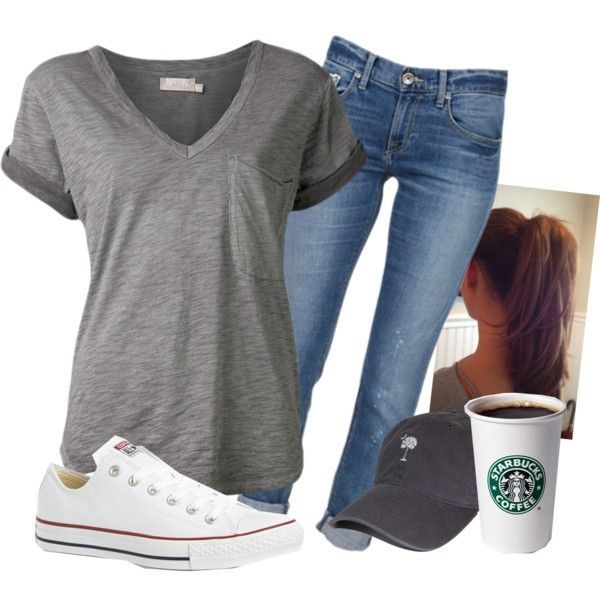 A fashion look from July 2014 featuring t shirts, blue jeans and white shoes. Browse and shop related looks.
