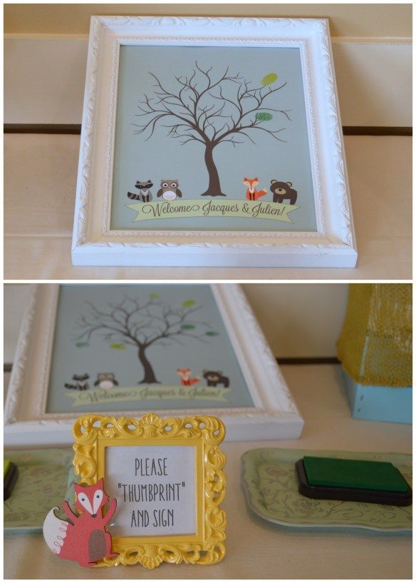Baby Shower Guest Book Alternative – Thumbprints! | New version now available as an instant download on Etsy
