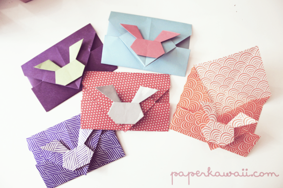 bunny-rabbit-origami-envelopes Video Tutorial – Origami Bunny Rabbit Envelopes