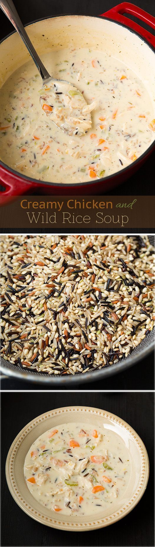 Creamy Chicken and Wild Rice Soup – This soup is a family favorite! Its so creamy and delicious!
