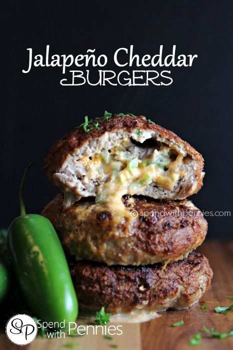 Jalapeno Cheddar Burgers! These are amazing with turkey or beef (I used turkey for these and it was delicious and juicy!)