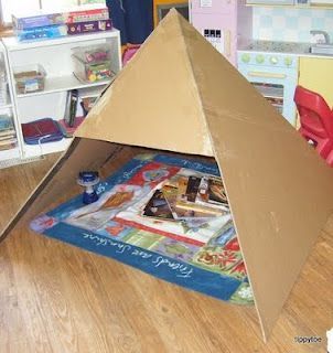 Pyramid. This is brilliant as it is not your standard kitchen play area or typical home. Incorporating a pyramid can allow