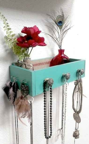 Use old drawers for creative shelves. | 41 Creative DIY Hacks To Improve Your Home