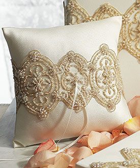 Vintage style ring pillow $39.98, vintage wedding decorations,