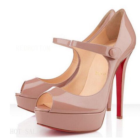 You Can Go Everywhere With Christian Louboutin Bana 140mm Peep Toe Pumps Nude CKV As It Is More Stylish,Hot And Fashionable For