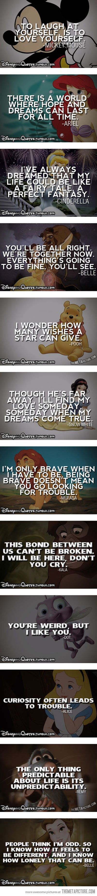 Disney Character Quotes II How characters are used to represent ideals and beliefs of the maker in movies~