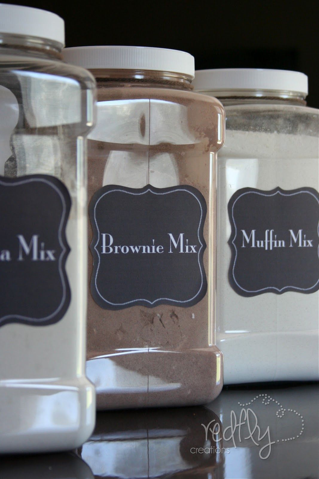Make your own mixes and store in the pantry to use when needed! Brownies, muffin, bisquick, pancakes/waffles, corn bread