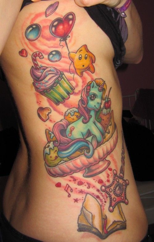 my little pony tattoo. might be great for a sleeve tattoo :)