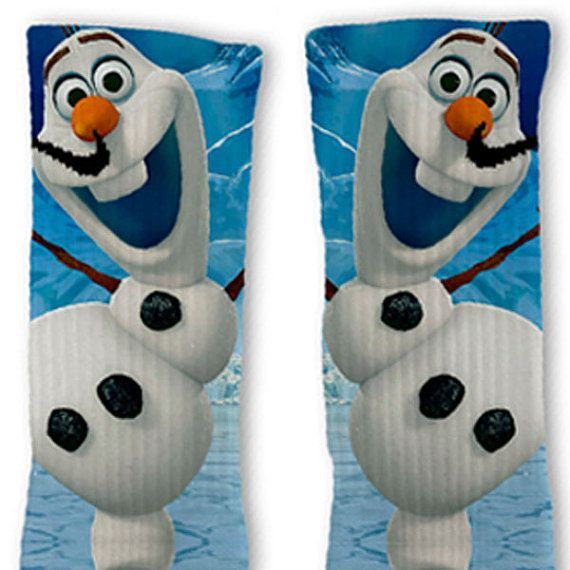 Olaf Frozen Customized Nike Elite Socks by FreshElites on Etsy