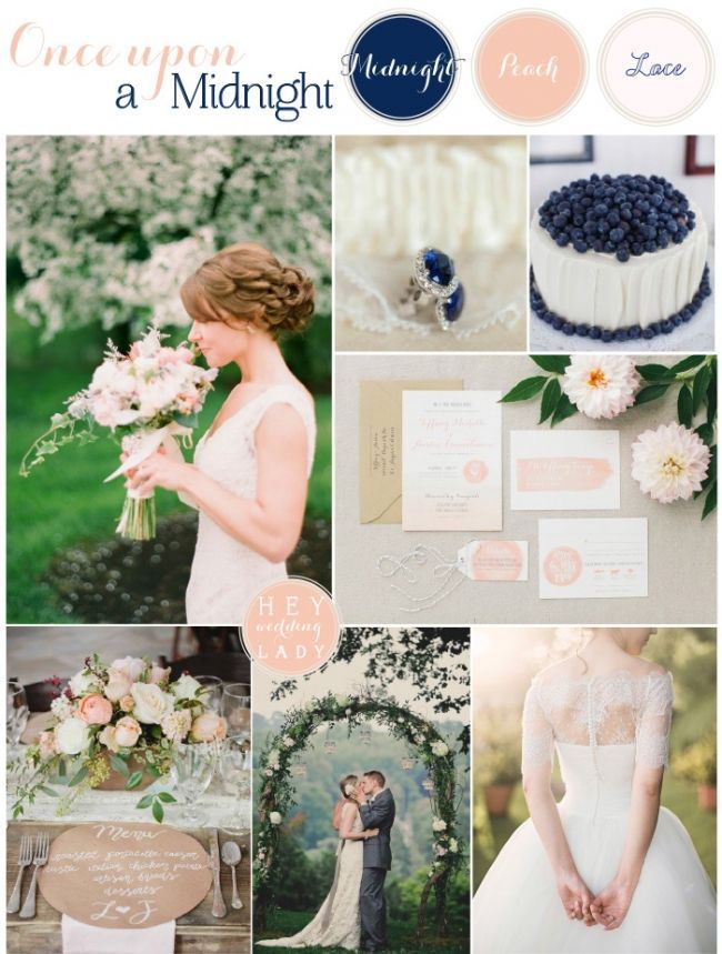 Once Upon a Midnight – Rustic and Romantic Blue and Peach Wedding Inspiration