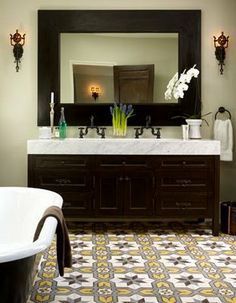 spanish style decor bathroom