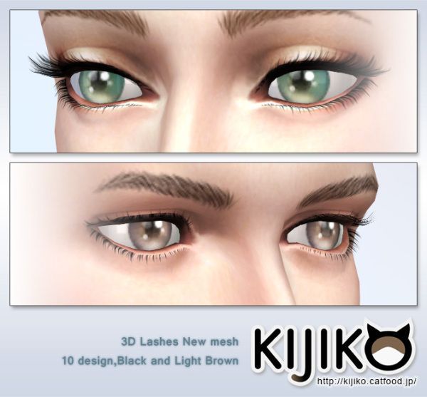 The Sims 4 | 3D Eyelashes (Curly Edition) female and male adult CAS accessories new mesh