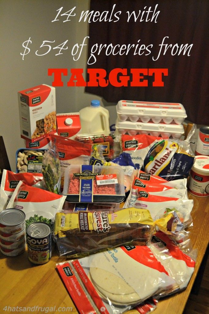 14 meals made with $54 of groceries from Target |This blogger does it without using any paper coupons!