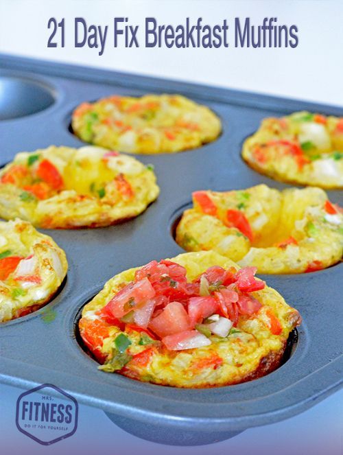 21 Day Fix Breakfast Muffin Recipe from the new cookbook, FIXATE! Perfect inexpensive breakfast idea for vegetarians or meat