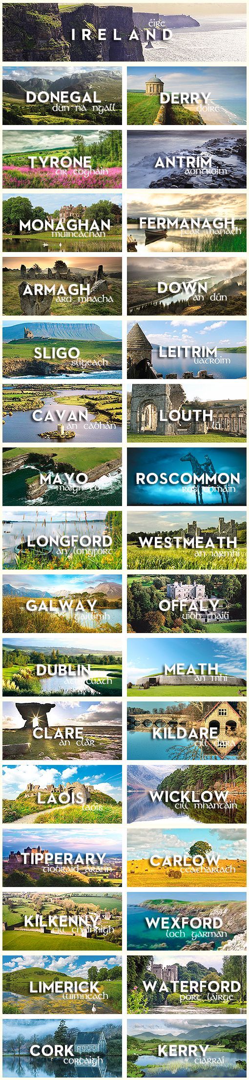 32 Counties of Ireland