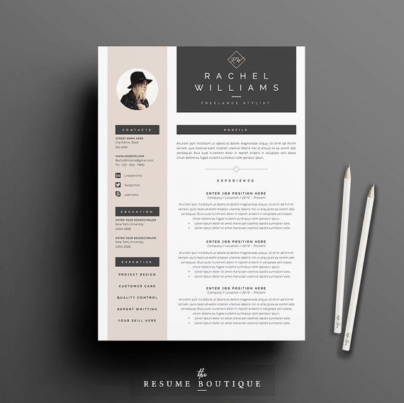 3page Resume /  CV Template + Cover Letter for MS Word | Instant Digital Download | The “Sultry”