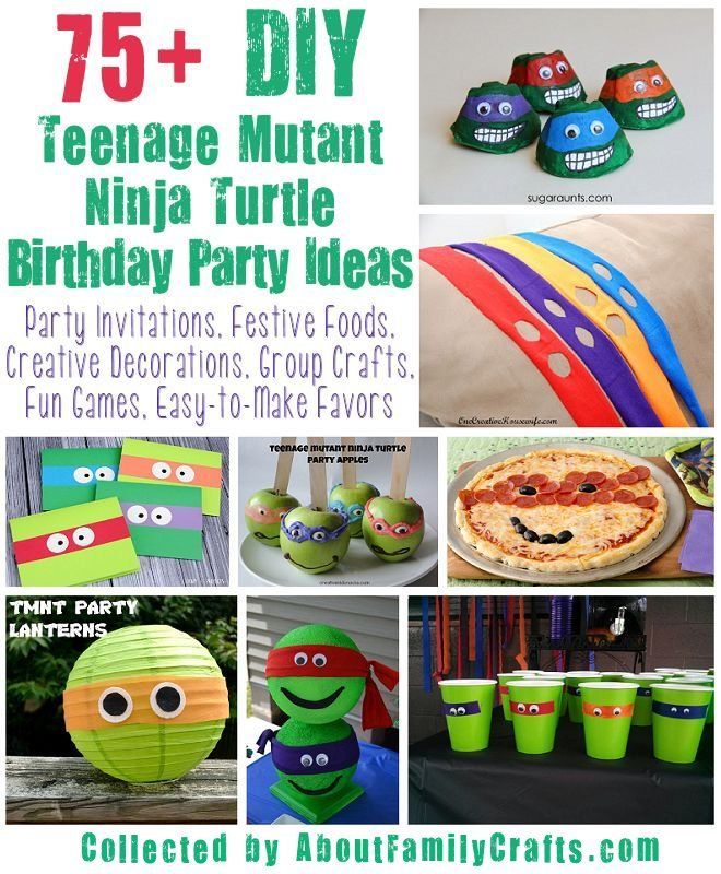 75+ DIY Teenage Mutant Ninja Turtles Birthday Party Ideas | About Family Crafts