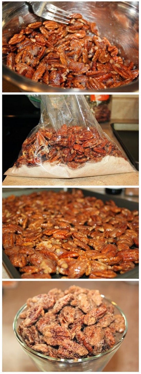 An incredibly easy recipe for candied pecans, perfect for holiday snacking or gift-giving! Perfectly delicious!