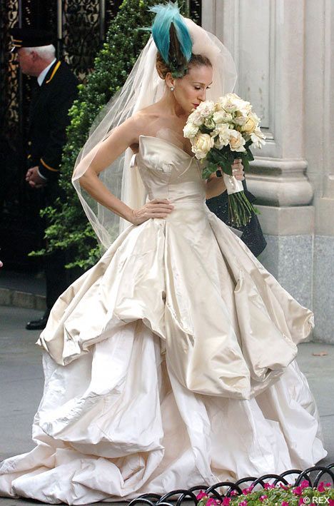 Carrie Bradshaw, as the bride wearing Vivienne Westwood wedding gown – Sex and The City Movie