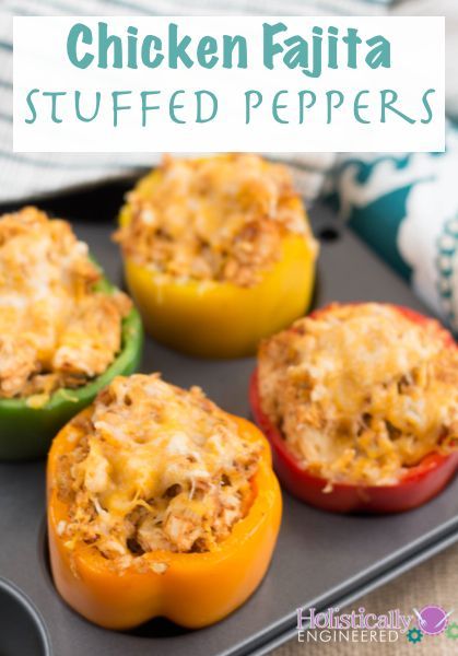 Chicken Fajita Stuffed Peppers – made these last night for dinner & They were Amazzzingly Delicious!!