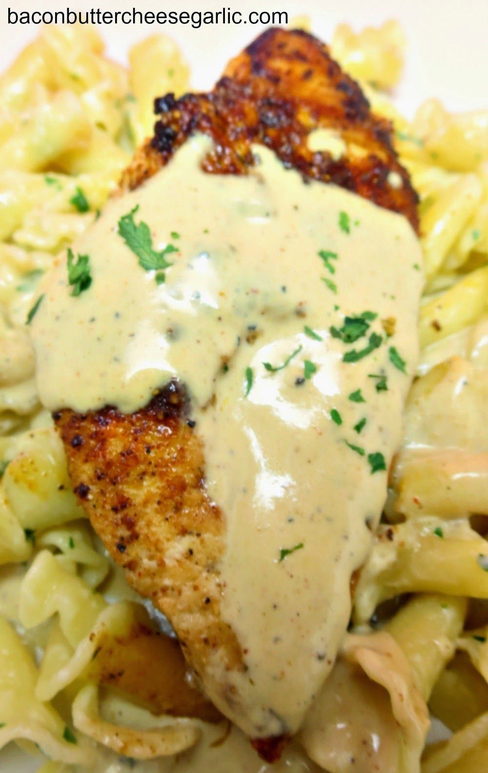 Chicken Lazone…this comes from Brennans Restaurant in New Orleans. It is ridiculously easy to make and so darn tasty!