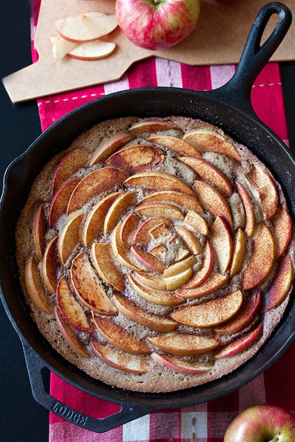 Cinnamon Apple Skillet Cake. This recipe looks incredible and of course, add a scoop of vanilla ice cream!