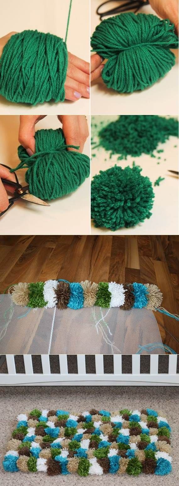 Creative DIY Projects: How To Make Pompom Rugs