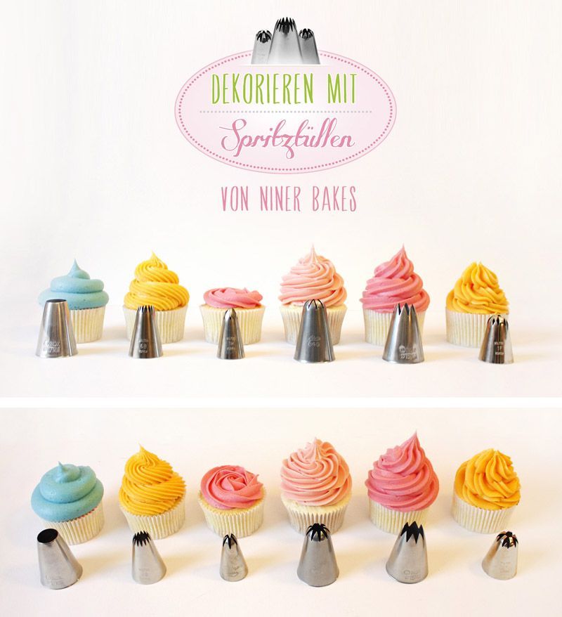 deco ideas for cupcake frosting with tutorial how to do them – by Niner Bakes at Torten Dekorieren