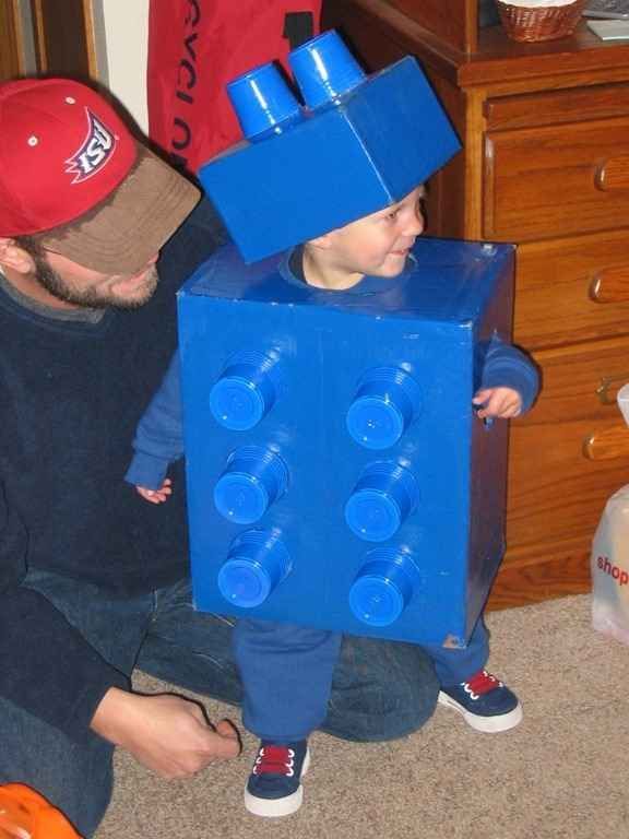 DIY a little Lego action. | 26 Halloween Costumes For Toddlers That Are Just Too Cute To Believe
