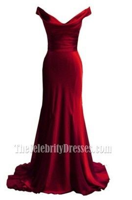 Elegant Red Off-the-shoulder Prom Dress Evening Formal Dresses – TheCelebrityDresses