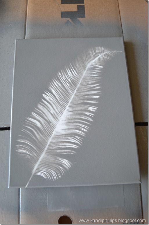 Faux solar art using spray paint and floral “picks.” Try this in dark varied greens.
