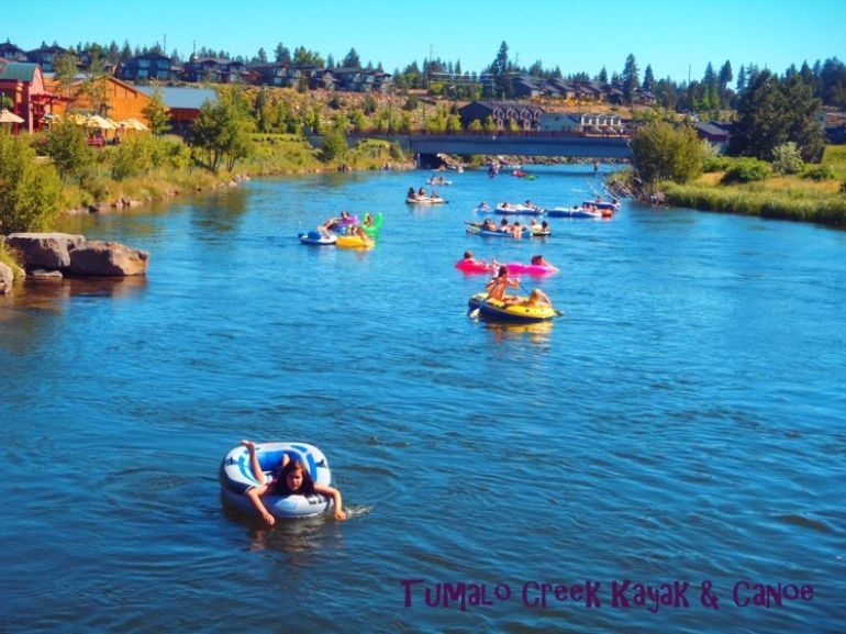 Floating the Deschutes through the Old Mill in Bend Oregon