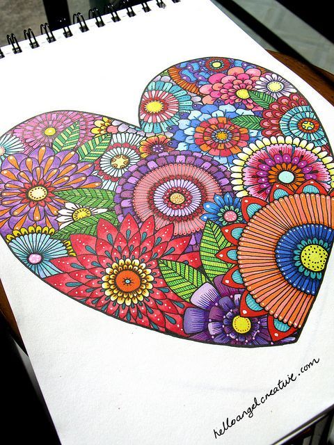 Floral Heart by Hello Angel Creative, via Flickr going to try and do something similar, great inspiration
