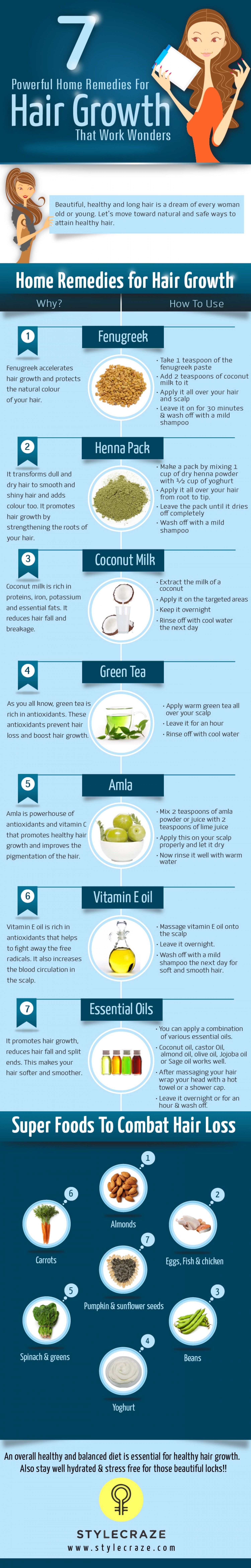 Hair Growth Remedies #infographic