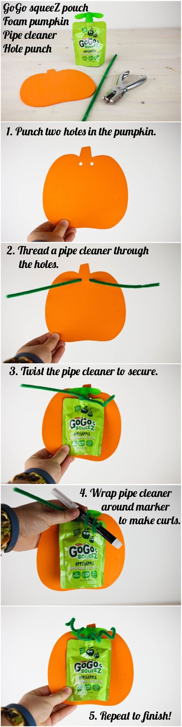 Heathy Preschool Snacks: GoGo squeeZ Pumpkins