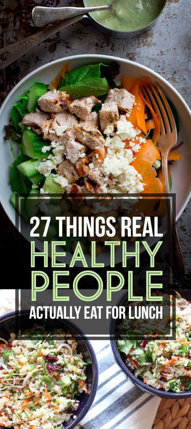 Heres What Real Healthy People Actually Eat For Lunch from @BuzzFeed Life Check out what @The Nutrition Twins have for lunch