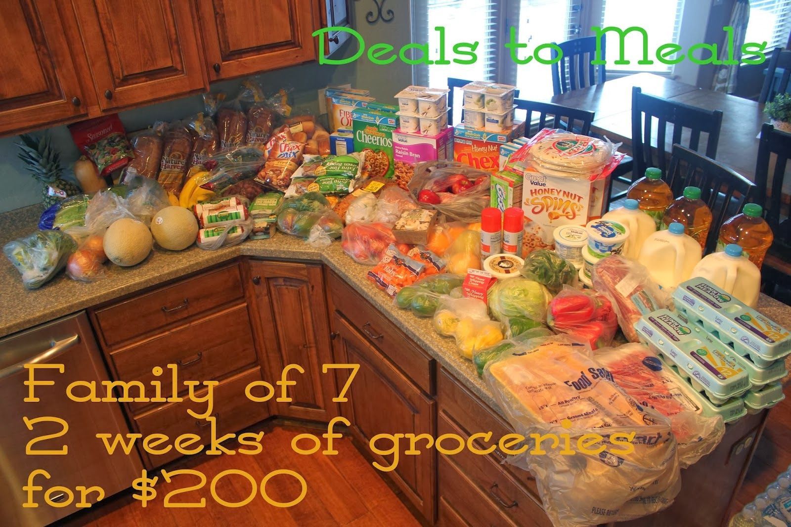 How to feed a family of 7 for $100/week, NO COUPONS needed!  Some really good tips!