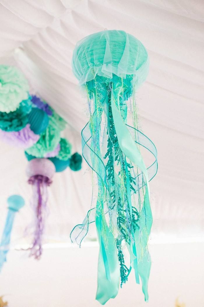 jelly fish lanterns from ceiling-can make pink